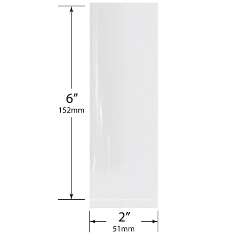 Clear Flat Open Poly Bags 2x6 Inch 1.25 Mil Pack Of 100 For Easy Packing, Shipping And Storage, Food Safe And FDA Compliant Poly Bags That Keep Items Fresh And Organized. 2x6 in clear LDPE bag