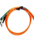 Badass Pure Copper Ebike Motor Cable 5 Wire Hall Sensor Extension, orange harness for e bike electric scooter use.