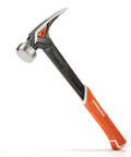 11oz Titanium Framing Hammer With Straight Rip Claw And Smooth Face Magnetic Nail Holder One Piece Forged Anti Vibration Design