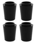 Four Pack 0.335 Inch Golf Club Shaft Ferrules for Titleist GT TSi TSR TS 1 2 3 4 and 910 913 Driver Models, black plastic
