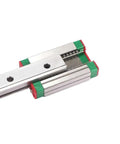 Close-up of Heavy Duty MGN9H Linear Guide Rail And Dual Track Sliding Block Kit showing smooth ball bearings for custom build projects.