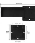 Big Time Security Seven Point Six Inch Aluminum Flip Latch Lock For Exterior Gate And Door With Heavy Duty Alloy Build. Dimensions shown.