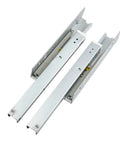Three-Section Hidden Bottom Rail Mounted Buffer Damping Drawer Slides, 2 Pack, 10 Inch, 250mm, Three-Fold Handle, 16 Plates, shown top view