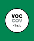 VOC COV badge for Multipurpose Floor Adhesive For Carpet, Felt Back Vinyl, And Underlayment, Fast Setting Solvent Free SBR Latex Bond