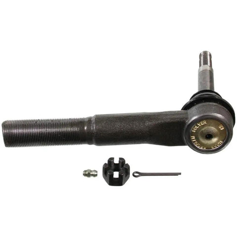 Beefed-Up Heavy-Duty Steering Tie Rod End For Ford F Series Super Duty Trucks F-250 F-350 F-450 F-550 2005-2019 Replacement Part For Tight Handling Rugged Durability Easy Install, black steel tie rod end with grease fitting and cotter pin