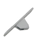 Side view of a zinc alloy lock keeper from Sliding Door Keepers For Glass Doors 2 Pack Zinc Alloy Lock Keepers With Mounting Screws Rust Resistant Durable Fits Sliding Patio Doors Size 60.5x16.8x19mm Installation Gap 30 To 45mm.