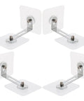 4 Piece Furniture Anti Tip Kit With Adhesive Wall Anchors For Home Use No Fuss Install Sturdy Stainless Steel And Acrylic Materials To Secure TVs And Heavy Furniture From Tip Overs, 4-piece adhesive steel furniture anchors
