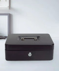 Heavy Duty Metal Cash Box With Lock And Five Compartment Coin Tray, Built To Last Lockbox for cash, checks, passports and jewelry