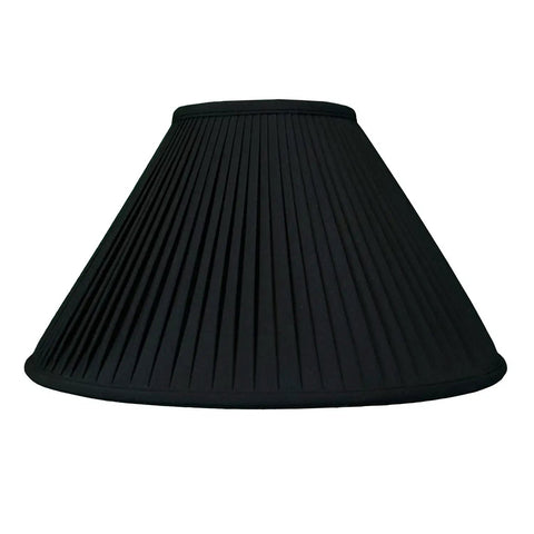 Empire Style Lamp Shade With Side Pleats In Black And Gold, 5 Inch Top Diameter, Silk Shantung Fabric, Decorative Accent
