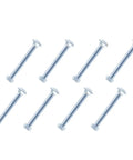 Heavy Duty Truck Bed To Frame Bolt And Nut Kit For Ford F150 F250 F350 1987 To 1996, eight zinc bolts in arranged layout.