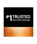 #1 TRUSTED BATTERY BRAND logo with copper design, representing Heavy Duty 9V Battery Pair Tough As Nails power for home safety.