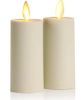 Realistic Moving Flame Votive Candles Set Of 2 With Moving Flame LED Battery Powered Lights For Christmas And Halloween