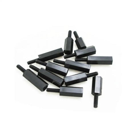 300 Pc M3 Black Nylon Hex Nuts And Hex Standoff Screws Kit With Non Conductive Plastic Spacers For Sized Electronic Components Home DIY Projects Tech Repairs And Electroplating Setups, black nylon standoffs