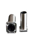 Dope 20mm Long Flange Linear Bearing Bush For 3D Printer And CNC Rail, Ultra Smooth Low Friction Motion Guide With High Precision, Durable Material For Easy Install And Quick Replacements, LMK20LUU flange bearing shown front and side