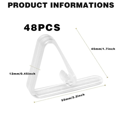 48 Pack Clear Tablecloth Clips For Outdoor Picnics And Parties Keep Your Tablecloth Flat And Wrinkle Free No Slips Clips