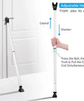 2 Pack Adjustable Door Security Bar For Hinged And Sliding Doors Telescopic Locking Pole From 29 Inches To 45 Inches Non Slip Portable Door Brace With 250 Kg High Strength Construction Ideal For Home And Patio Security