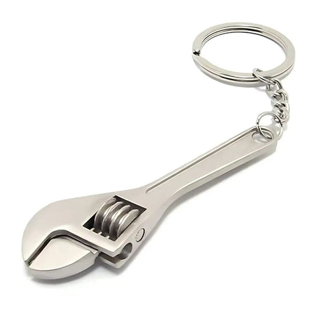 Car Enthusiast 5 Piece Keychain Set For Gearheads With Manual Shifter Wheel Rim Wrench Turbo Brake Disc And Pad Keychains Wrench Piece