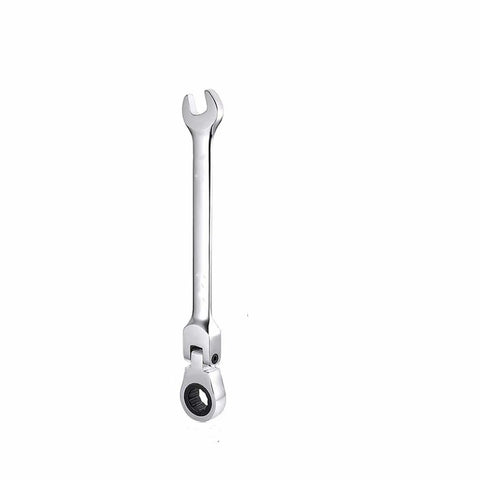 Flexible Pivoting Head Ratchet Spanner Set For Auto And Home Repairs 6mm To 12mm Metric Wrenches Grab And Go Grip Compact Design Rust Resistant Chrome Plated Hand Tool Great For Tight Spaces And Quick Turnarounds