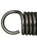 Heavy Duty Extension Spring With .250 Inch Steel Wire 1.5 Inch Outer Diameter And 16 Inch Length close-up showing coiled design and hook end.