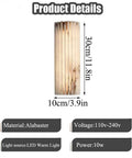 TTBDDDYH LED Light Source Indoor Wall Light, Nordic Minimalist Style Wall Sconce, 11.8 Inch Alabaster Lamp dimensions with details.