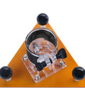Built Like A Tank Smooth Operator Router Base Plate Fits 65Mm Trimmers on triangular orange base, features durable bakelite and clear components.