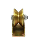 Heavy Duty V Groove Wheel For Sliding Gate Casters And Steel Sliding Door Pulley System Built Tough showing a sturdy steel pulley with mounting hardware.