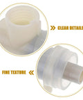 Slick Replacement Soap Pump Heads For Liquid Soap And Lotion Dispensers Featuring No Sweat Install And Steady Delivery For Bathroom Bottles and Home Essentials close-up of beige lotion pump head showing fine texture and clear details.