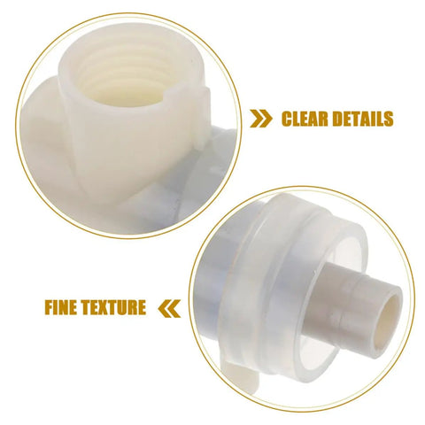 Slick Replacement Soap Pump Heads For Liquid Soap And Lotion Dispensers Featuring No Sweat Install And Steady Delivery For Bathroom Bottles and Home Essentials close-up of beige lotion pump head showing fine texture and clear details.