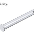 Heavy Duty Single Hole Clevis Pins Set 10mm x 75mm Flat Head Zinc Plated Solid Steel Link Hinge Pins 4 Piece Kit For Durable Easy Installation And Reliable Pinning.
