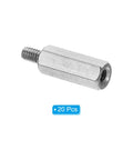 Premium Heavy Duty M2.5x12mm Plus 4mm Male Female Hex Standoff Kit With 20 Pack Stainless Steel PC Spacers for Motherboards.