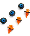 Premium Nylon Mudguard Flare Retainer Clip Kit Direct Replacement For Toyota Tacoma RAV4 Highlander FJ Cruiser 4Runner Fender Trim Bumper 38 Piece Multi Set Built Tough Weather Resistant Drop In Fit No Hassle Install Long Lasting Garage Gear, blue and orange clips