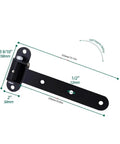 Workhorse 13 Inch Heavy Duty Door Hinges 2 Pack Premium Stainless Steel Barn And Garden Gate Hardware With 900 Lb Load Capacity Built Like A Tank For Wood Or Metal Doors, detailed measurements shown.
