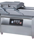 Heavy Duty Industrial Single Chamber Vacuum Food Sealer with control panel, sleek stainless steel design for kitchens.