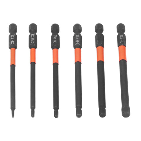 Heavy Duty Cross Drill Bit Set For Furniture And Car Repair Featuring Strong Magnetic Hex Shank, High Torsion Steel Bits With Wear Resistant Finish For Tough Jobs Without The Hassle, 6-piece bits