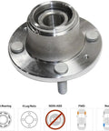 Rear Wheel Hub And Bearing Assembly Pair Drop Right In For Chevy Aveo Pontiac G3 Swift Plus 4 Lug ABS Premium Knockout Build with studs.