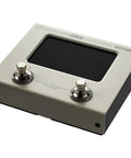 Ampero Mini MP50VN Guitar Multi Effects Processor with Touch Screen, gray body, black screen, and dual footswitches