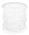 Vertical Bead Cord For Blinds And Curtains, Smooth Beaded Chain For Roller Blind Fittings, 10M length spool, white, rustproof material