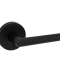 Matte Black Dope Single Sided Dummy Door Handle Lever For Closets And Pantry On French Double Doors Non Turning Reversible Interior Push Pull With Microban Protection For Long Lasting Durability, matte black lever