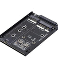 Dual Slot M.2 Ngff Bridge Straight Up Transforms MSATA Drives Into A Rugged 2.5 Inch SATA HDD Enclosure for Desktops and Laptops, showing PCB layout.