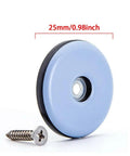 Close-up of 25mm PTFE Screw-In Chair Leg Slider with screw, part of PTFE Screw-In Chair Leg Sliders 20-Pack for Sofas, Beds, and Tables.
