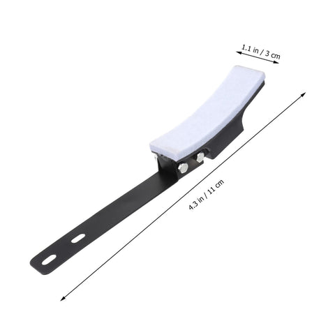 Indoor Cycling Bike Brake Pads Replacement Blocks For Quiet Smooth Braking Non Slip Caliper Pads With Universal Fit Reduces Rim Scratches And No Squeal Silent Braking Disc For Home Gym Machines, side view with measurements.