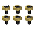 Hexagonal Eccentric Clamps Set For CNC Workholding Beefy Stainless Steel Fixture Clamps With Nuts Thread Sizes M4 To M16 Quick Lock Anchor Clamps 6 Piece Clamp Kit For Pro Machining And Boss Level Production, 6-piece M4-M16 stainless steel set
