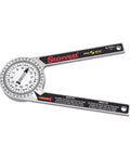 ProSite Miter Protractor Angle Finder With Two Laser Engraved Scales For Precise Miter Angles Ideal For Carpenters Plumbers And DIY Home Projects 7 Inch Narrow Aluminum angled view