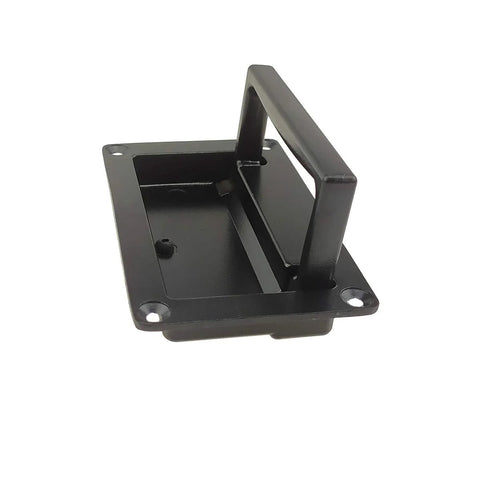 2 Pack Zinc Alloy Recessed Pull Handles For Cabinets And Containers, Black Finish, Flush Lift Recessed Door Handle, 4.37 Inch Length