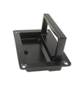 Recessed Pull Handle For Cabinets And Drawers, Black Zinc Alloy Flush Mount Door Handle, 4.3 Inch Long, Rust Resistant And Easy Grip