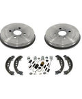 Rear Brake Drum And Shoe Kit For Toyota Prius 2001 To 2003 Left Right Side Non Asbestos Organic Pad Set With Hardware Included, two drums and shoes