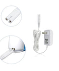 3V Water Flosser Charger Replacement For WP360 WP450 WP462 shown with 5 ft cable and 2 prong O and D connector, close-up view.