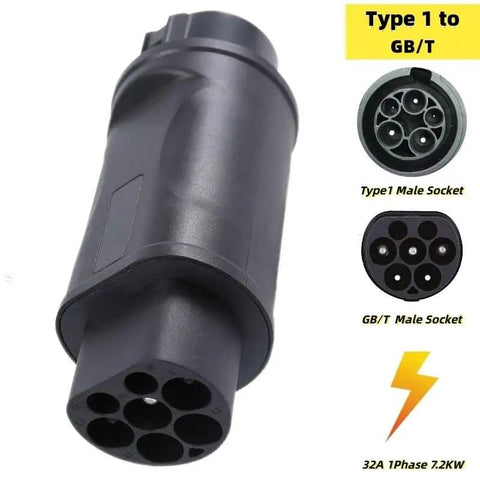 Premium Grade Type One To Gbt Ev Charging Adapter Sae J1772 To China Standard Connector 32A 7.2Kw with male sockets view.