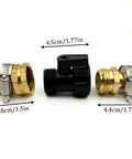 Dope 7-Piece Garden Hose Repair Kit With Aluminum Quick Connect Fittings And Splitter For Car Washing Irrigation, Gold Finish 5/8 3/4 Inch Heavy Duty No Leaks. 3-piece hose fittings set with measurements