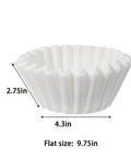 Large Flat Bottom Coffee Filters Tall Walled 9.75 Inch Wide 4.25 Inch Tall 2.75 Inch Sides 300 Count Compatible With BUNN And 12 Cup Home And Commercial Coffee Makers Durable Pulp Paper For Your Daily Cup Of Joe